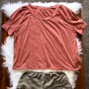 Zella | coral crop top